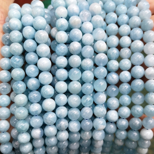 A Grade Aquamarine Stone Round Beads