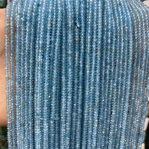 A Grade Aquamarine Saucer Beads