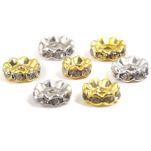 Topaz Czech Rhinestone Rondelle Beads, 4-12mm 100pcs