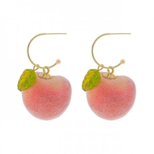 Korean Version Star Style Peach Earrings