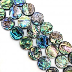Abalone Shell Coin Round Beads