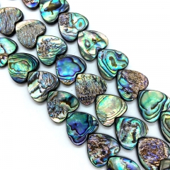Abalone Shell Heart Beads