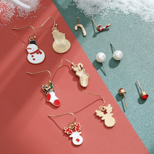 Christmas Series Snowflakes Bell Hot Sale Earrings Suit