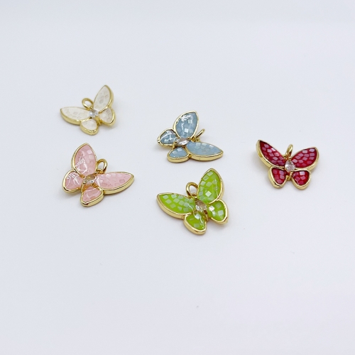 Small Butterfly Gold Pendant Charm