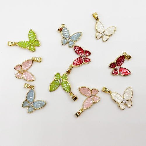 Small Butterfly Gold Pendant Charm