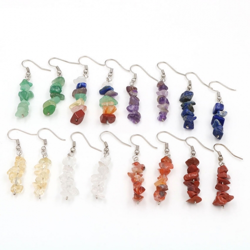 Natural Stone Chips Earrings