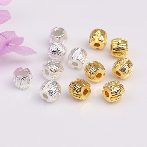 Barrel Spacer Beads Real Gold Plated
