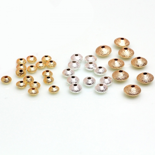 Matte Gold Plated Saucer Spacer Beads