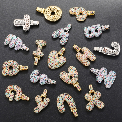 Colorful Rhinestone Paved Alphabet