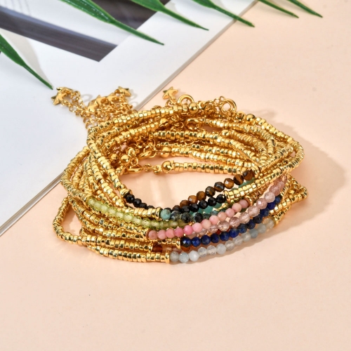 Gold Handmade Stackable Multilayer Bracelet