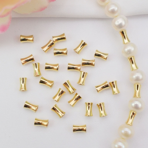 14k 18k Gold Plated Spacer Tube Beads